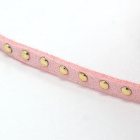 rose suede enkel studs per meter