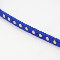 indigo suede enkel studs per meter