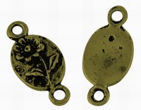 bronze link bloem 17x8mm