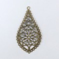 bronze chandelier filigree 66x35x1mm